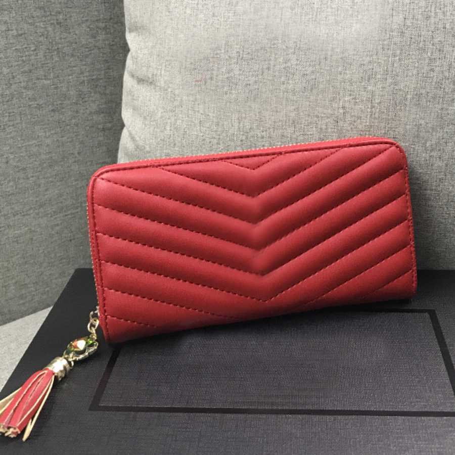

2021 Luxury Designers classic wallet with box High Quality Lady Handbag flip clutch bag wholesale #405bagss, Red