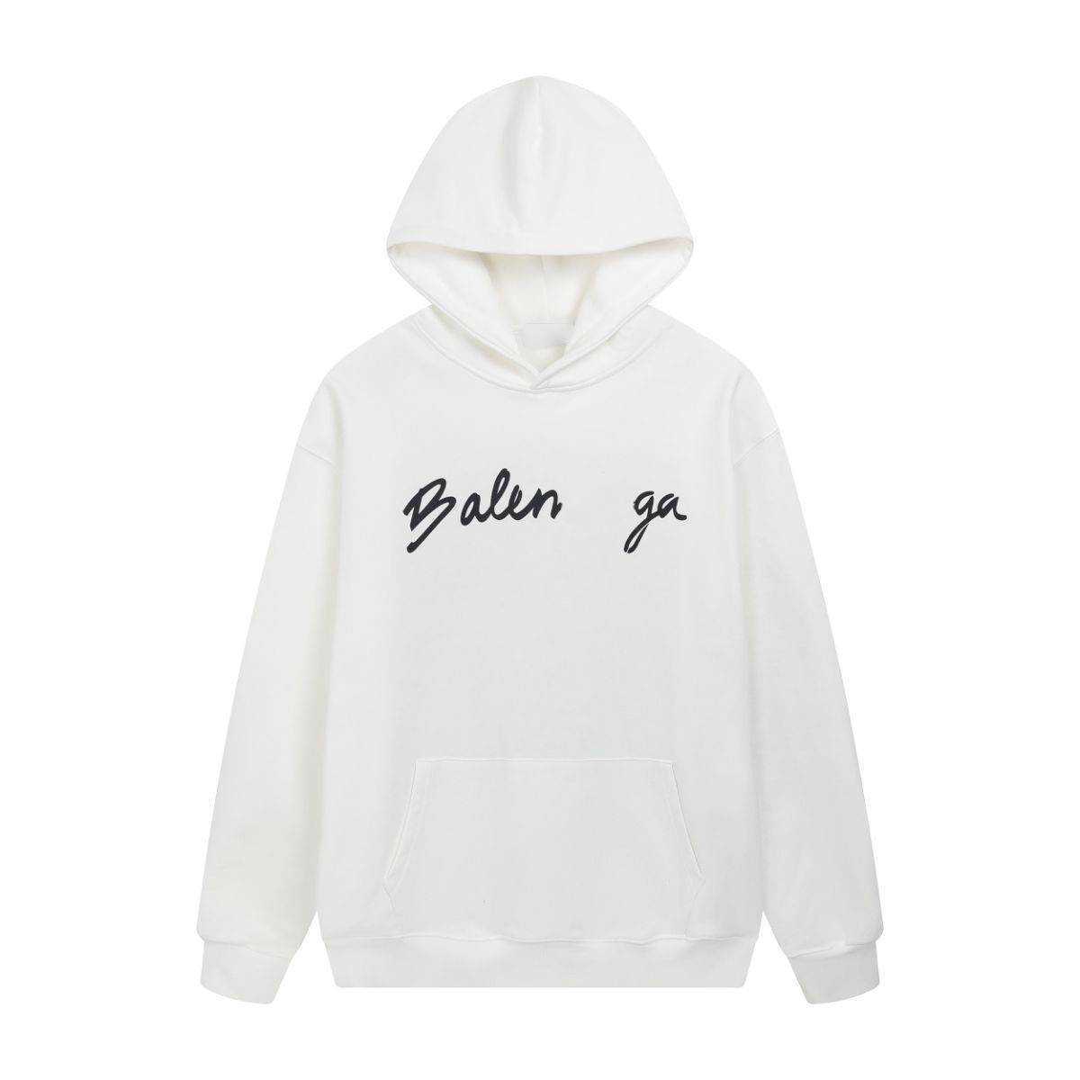

Fashion Brand Designer Hoodie Balanciagas Classic Autumn And Winter Versatile Loose Casual Men's And Women's Coats White