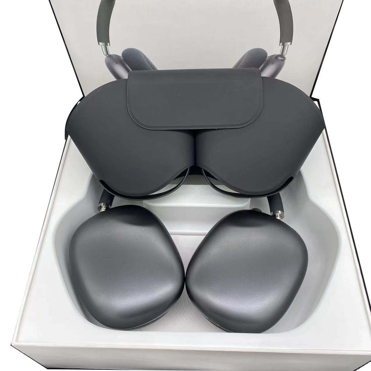 

For Airpods Max Air pods Maxs Headphone Cushions Accessories Solid Silicone High Custom Waterproof Protective plastic Headphone Travel Case