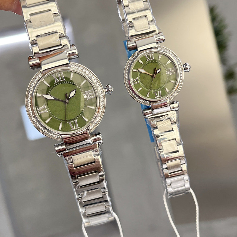 

Watch Women Watches Quartz Movement Stainless Steel Strap SapphireDesign Montre de luxe 36mm and 29mm Women Diamond Wristwatches Green Dial, Color11