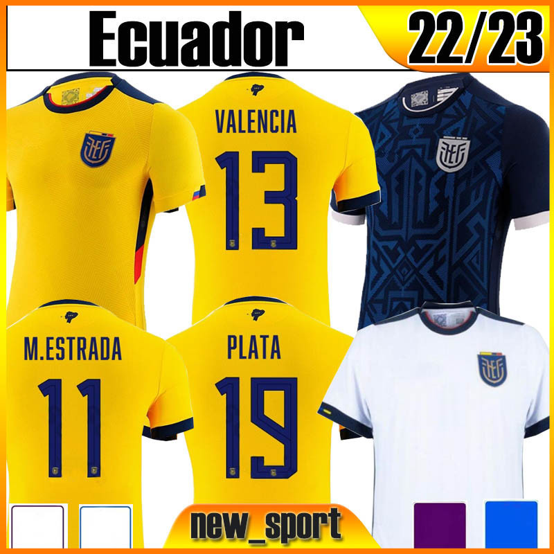 

Ecuador Soccer Jerseys 2022 VALENCIA #13 Estrada #11 CAICEDO #23 Pervis Estupinan home away third 22/23 new sport PLATA #19 National team football shirts Men SIZE S-XXL TOP, 22 23 home