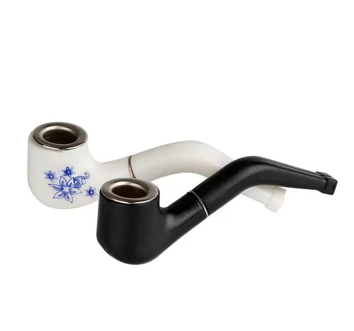 

60mm Super Mini pipes Plastic Smoking Small Creative Filter Cigarette Hand Pipe Holder Portable Material Plastic Metal