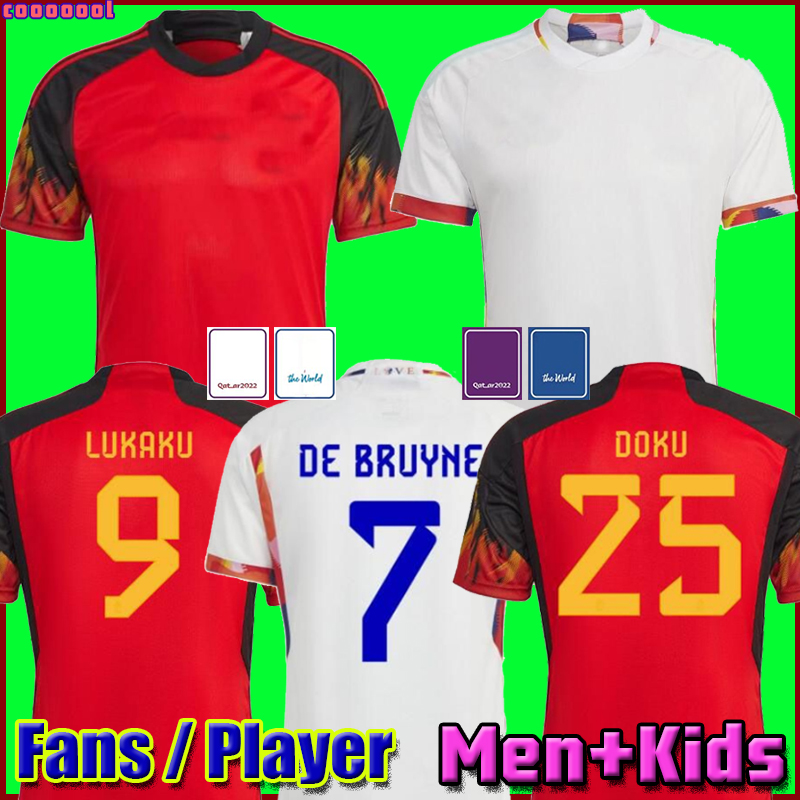 BELGIQUE 2022 maillots de football Équipe nationale 2023 DE BRUYNE HAZARD COURTOIS LUKAKU TIELEMANS DOKU 22 23 Batshuayi Kevin hommes femmes enfa