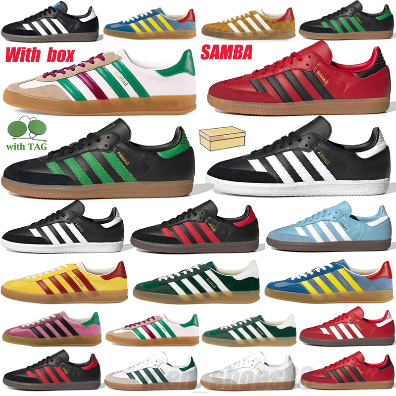 

WITH BOX Soccer Shoes Designer Luxury Casual Samba Shoe Brown Gazelle White Green Red Black Trainers Pink Blue Platform Women men Trainers Sneakers 36-45