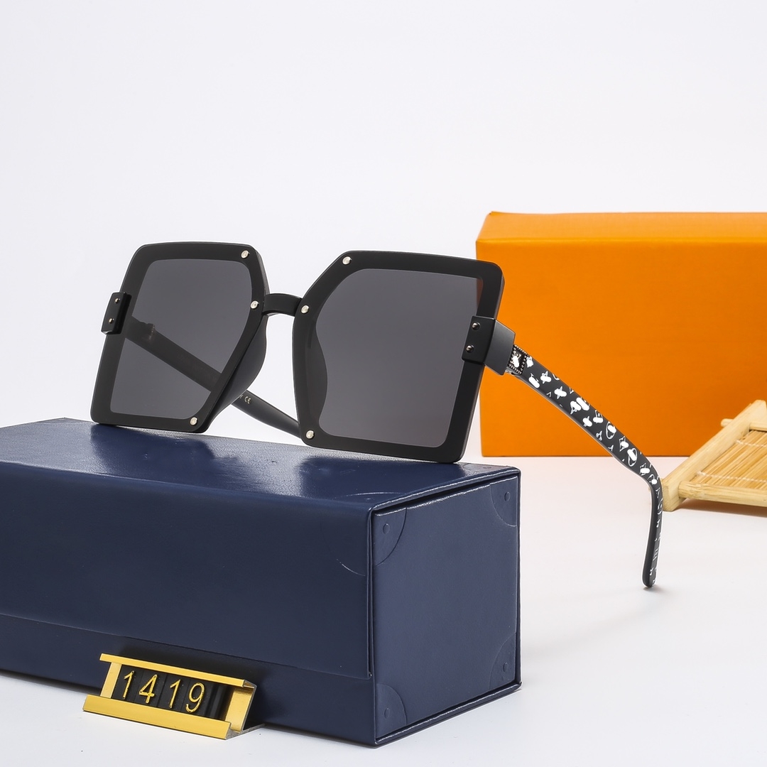 

Top luxury Sunglasses polaroid lens designer womens Mens Goggle senior Eyewear For Women eyeglasses frame Vintage Metal Sun Glasses With Box FF1419 toswrdpar