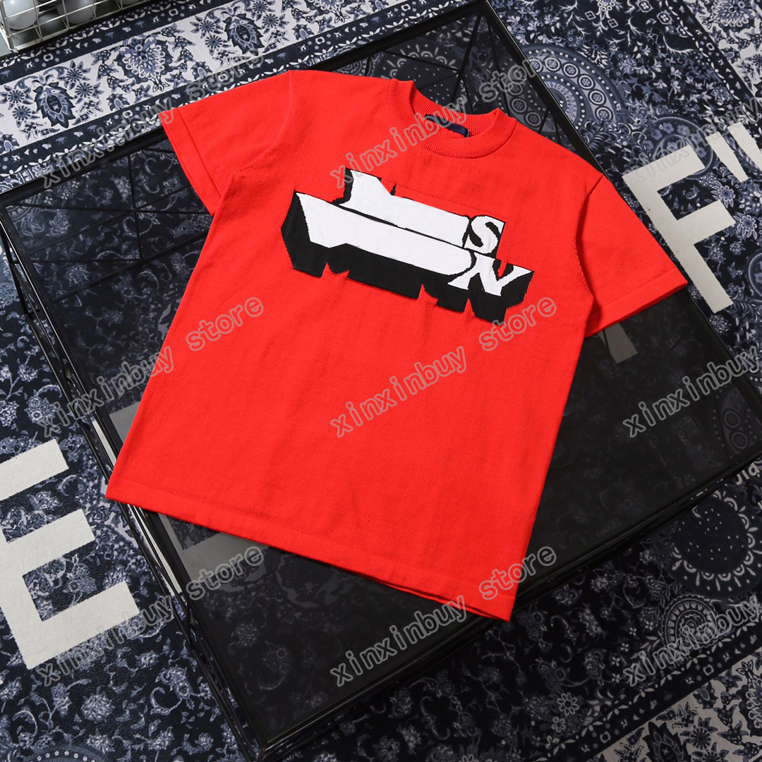 

xinxinbuy Men designer Tee t shirt Jacquard small peace dove knitting short sleeve cotton women green black white S-2XL, Multi