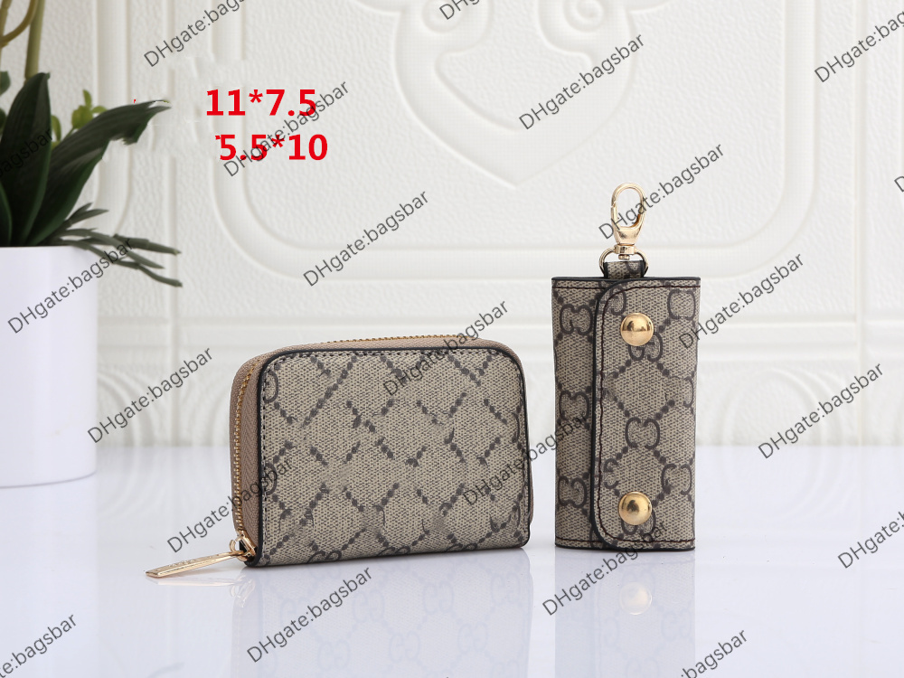 

men Universal Key bags cards holder Case unisex Designer Male Leather Key's Holder Women Zipper Smart Keychain Cases Keys Pouch Bag Wallets louiseitys viutonity lvs, C logos --- black