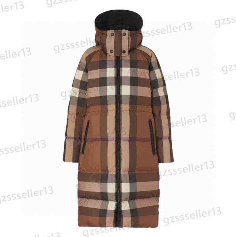 

Puffer Coat Designer Womens Down Jacket Classic Plaid Long Thick Warm Winter Coats Autumn And Winter Fashion Brand Hooded Puffer Jackets 0912, 12