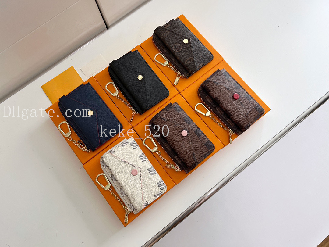 

wallet Purse Wallet Women Designer bag Wallets Purses cardholder ladies short clip Fashion all-match classic printing card holder M69431, Brown grid+pink