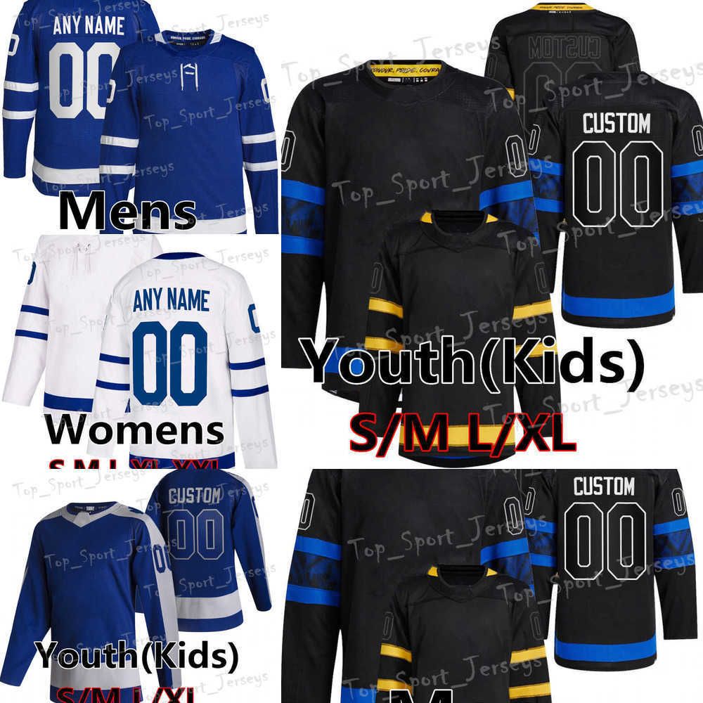 

College wear Ice Hockey Jerseys AD Alternate Reversible Black Auston Matthews John Tavares Mitchell Marner Campbell Morgan Rielly on Stitche, Alternate reversible black youth(kids)