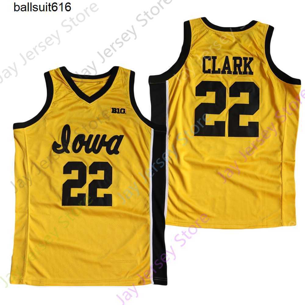 

Iowa Hawkeyes Basketball Jersey NCAA College Caitlin Clark Size S-3XL All Stitched Youth Men White Yellow Round V Collor, As pic