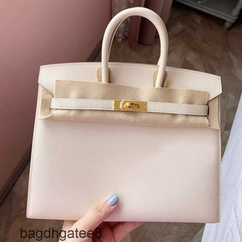 

Print Burkin Shoulder Bag Capacity Hermee Berkin High Handbag End Bags Designer Large Purse Palm Cowhide Female Trend 70m9, White