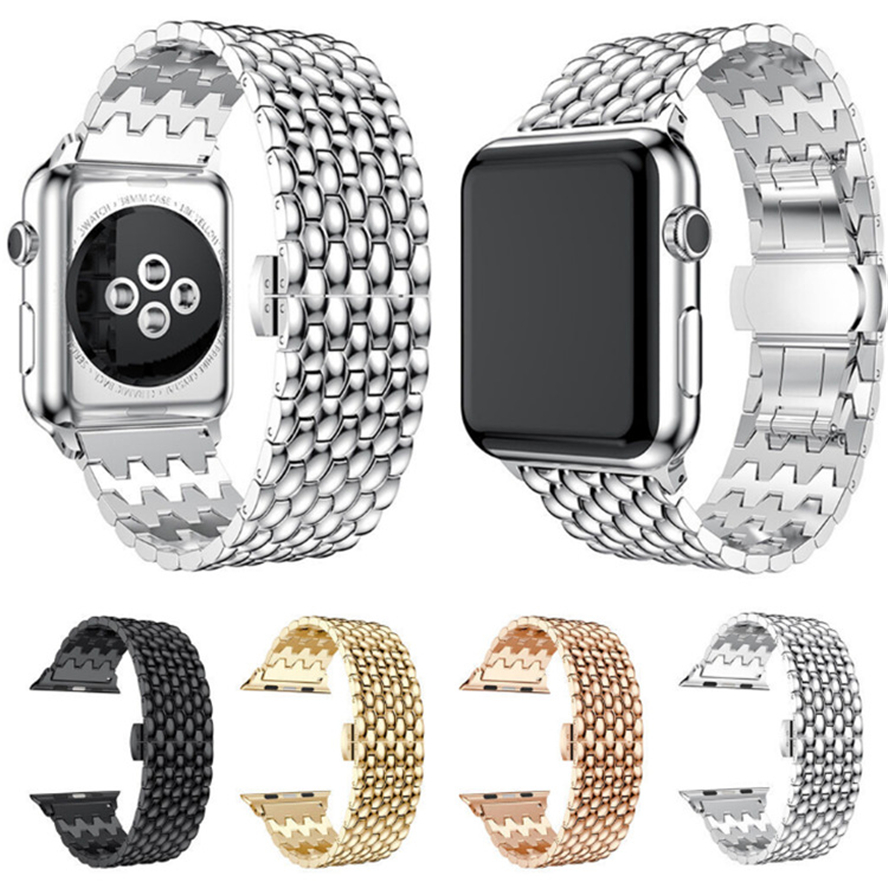 

Smart Straps Seven Bead Dragon Patterned Bracelet Chain Link Band fit iWatch 8 7 6 5 4 SE Strap for Apple Watch Series 38/40/41mm 42/44/45mm Watchband
