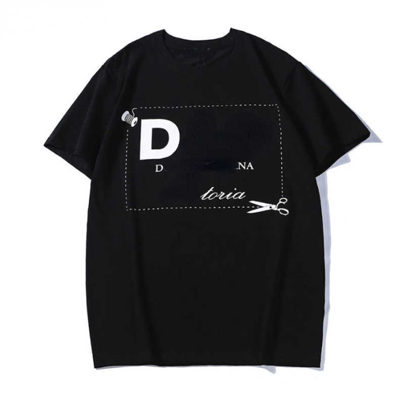 

Fashion Dg Designer Cotton t Shirt Mens Fashion Letter Print Short Sleeve Street Hip-hop Simple Pullover Tshirt Women tee, White