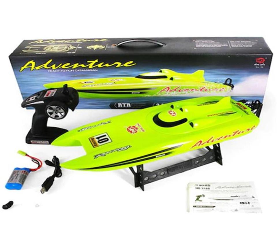 

Henglong 3788 53cm 2 4G RC Racing Boat High Speed 30km h Rowing2777, Green