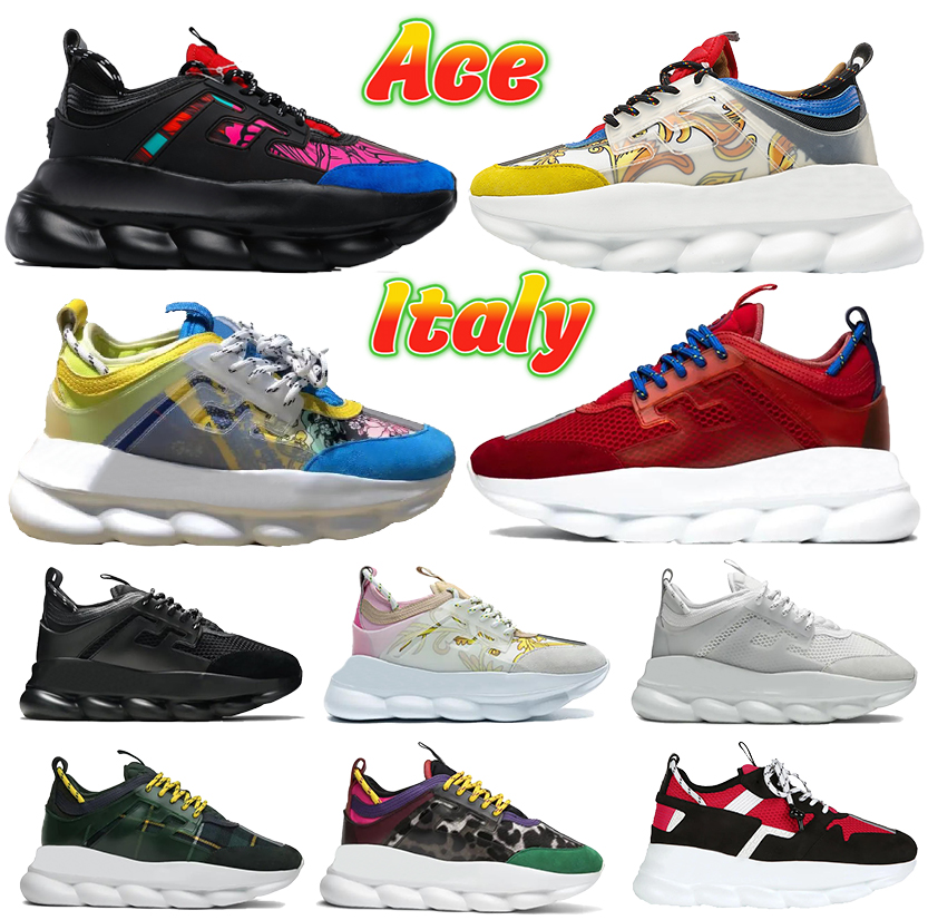 

2023 Luxury Italy mens casual shoes ACE reflective height reaction sneakers triple black white pink multi-color suede floral arrows 2.0 fluo women designer sneaker, Shoe box