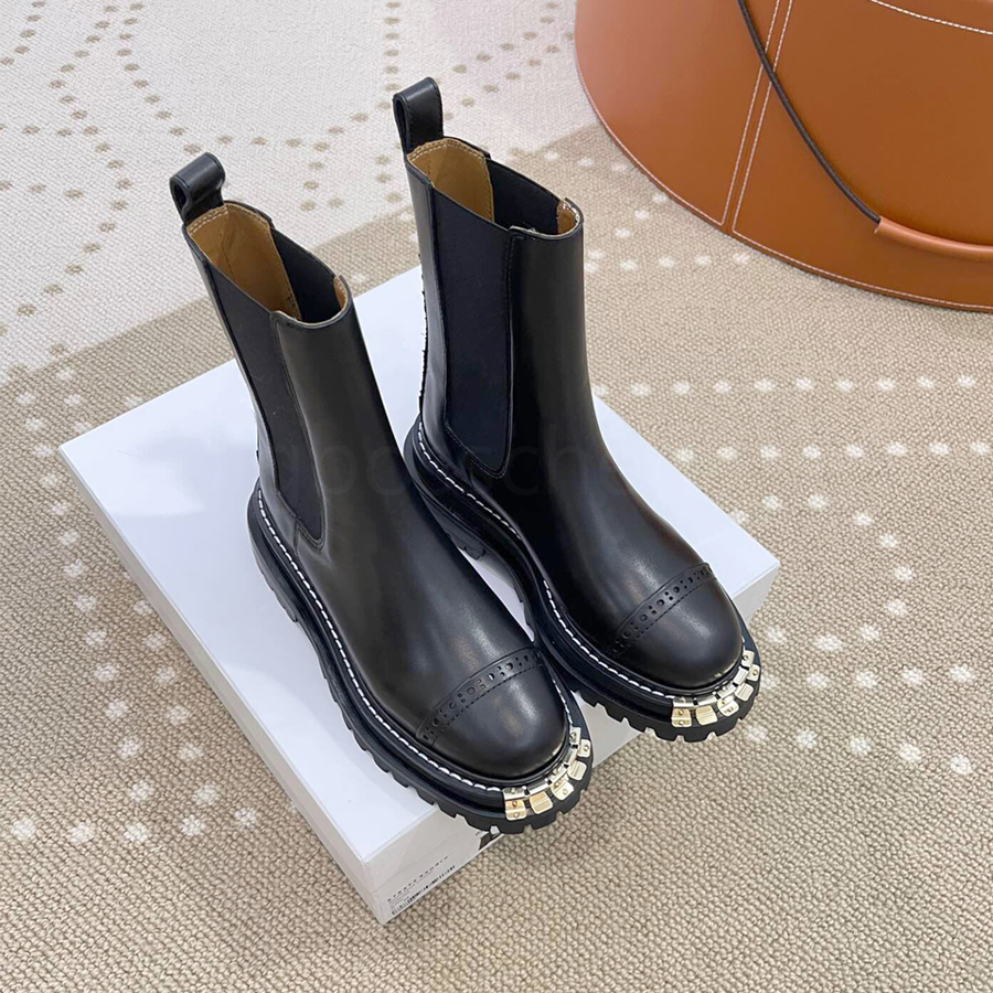 

Luxury designer Martin boots women's short boots Sandro Lace up boots leather thick bottom Black ankle combat boots biker boots outdoor 35-40 with box