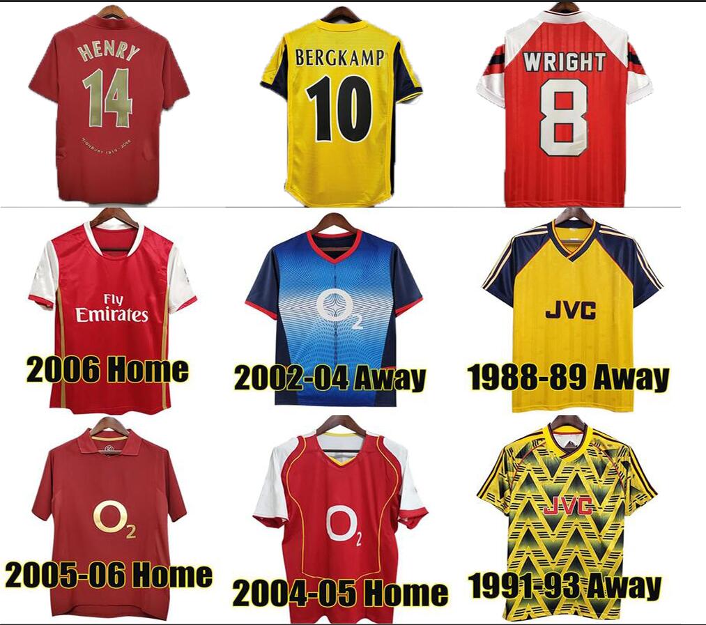 

Gunners HENRY Retro Soccer Jerseys home away HIGHBURY PIRES REYES 2004 02 03 05 06 92 93 94 95 96 98 99 BERGKAMP ADAMS Persie Galla V. PERSIE Vintage Classic FOOTBALL SHIRT