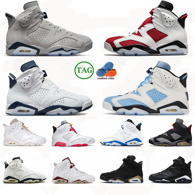 

Basketball Shoes Mens Trainers Sports Sneakers White Midnight Navy British Khaki Olive Black Cat Bordeaux Bred Tinker Men Women 6S Jumpman 6 Red Oreo