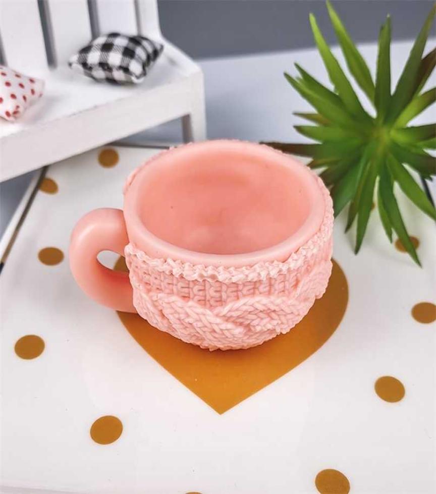 

PRZY 3D Cup Mould Silicone Sweater Coffee Cup Soap Molds Fondant Soap Molds Handmade Mold Clay Resin Candle Mould 220117