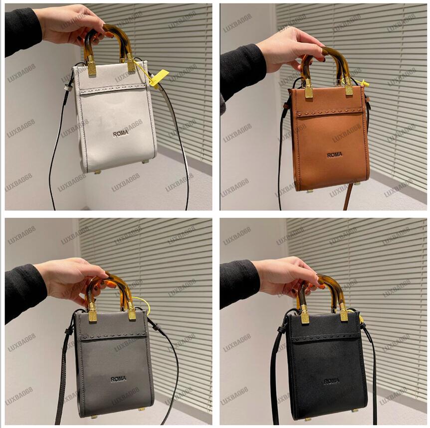 

Sunshine Mini Shopper Tote Bag Italy Roma Women's Small Shopping Bag Designer Handbags Calfskin Logo Crossbody, #01