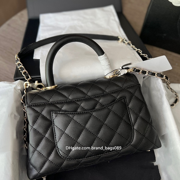 

Wholesale Classical Top Handle Bags Womens Designer Coco Totes Caviar Crossbody Calfskin Quilted Bright Gold Hardware Single Flap Outdoor Sacoche Purse handbag, Customize