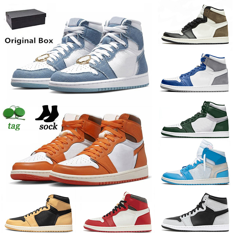 

1 1s Mens Basketball Shoes Jorden1s Retros Lost Found Gorge Pine Green White Off Bred Patent Dark Mocha StarFish True Blue Denim Men Women Trainers Sports Sneakers 47, A27 high og heirloom 36-46