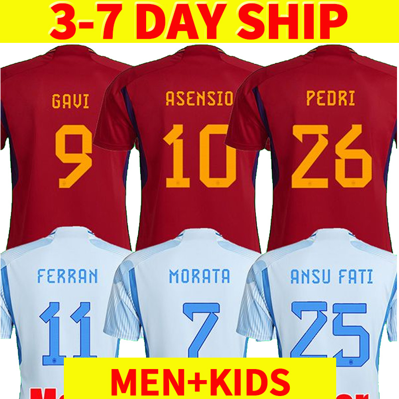 

2022 Spain soccer jersey Camiseta Espana MORATA RODRIGO TORRES PEDRI 22 23 football shirts Cup RAMOS THIAGO INIESTA ALBA men kids kit fansplayer version, 2223 home