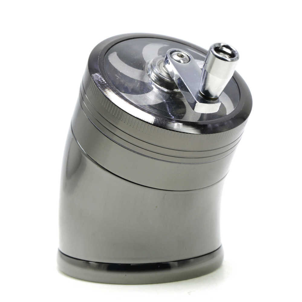 

Smoking Accessories Rocker Breaker Bent grinder 63mm 4 parts multicolor available tobacco crusher Flat Grinders Zicn alloy cnc teeth fit dry