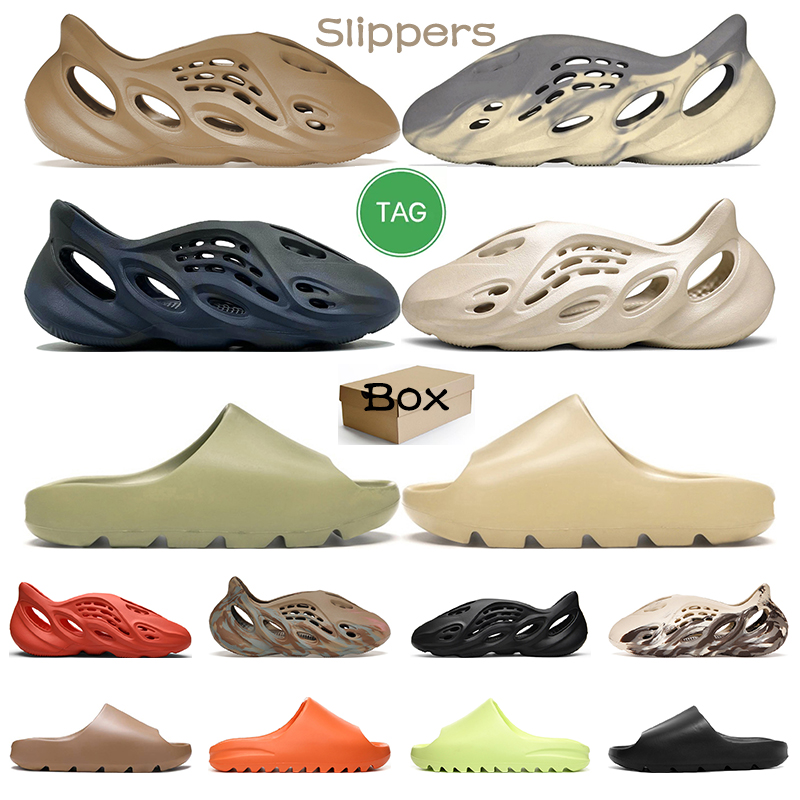 

slippers designer slides for mens womens slide sandals Desert Sand Earth Brown Bone Glow Green Resin Mineral Blue trainers big size 36-47, 17