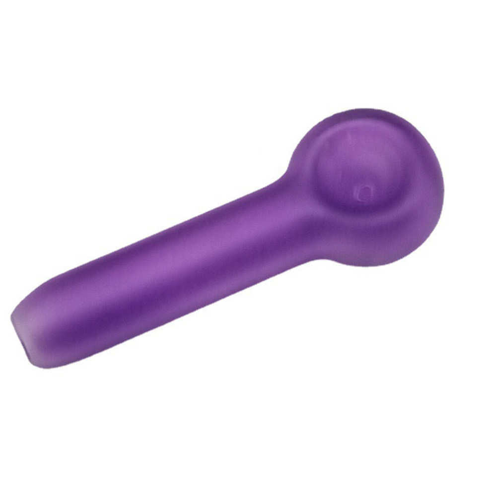 

Smoking Matte Purpler glass pipe Colorful hand spoon pipes tobacco pipes wholesale China