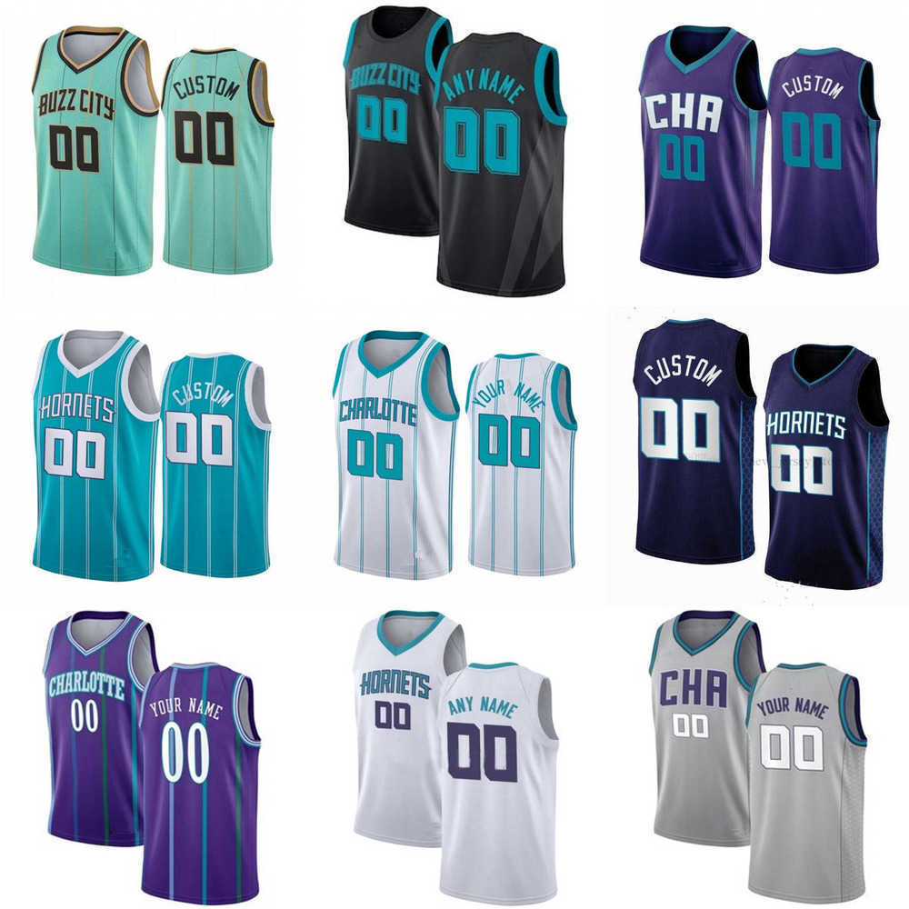 

Charlotte''Hornets''Custom Mens Womens Youth 23 Kai Jones 5 Mark Williams 9 Theo Maledon 2 James Bouknight 21 JT''Thor Basketball Jersey, Colour