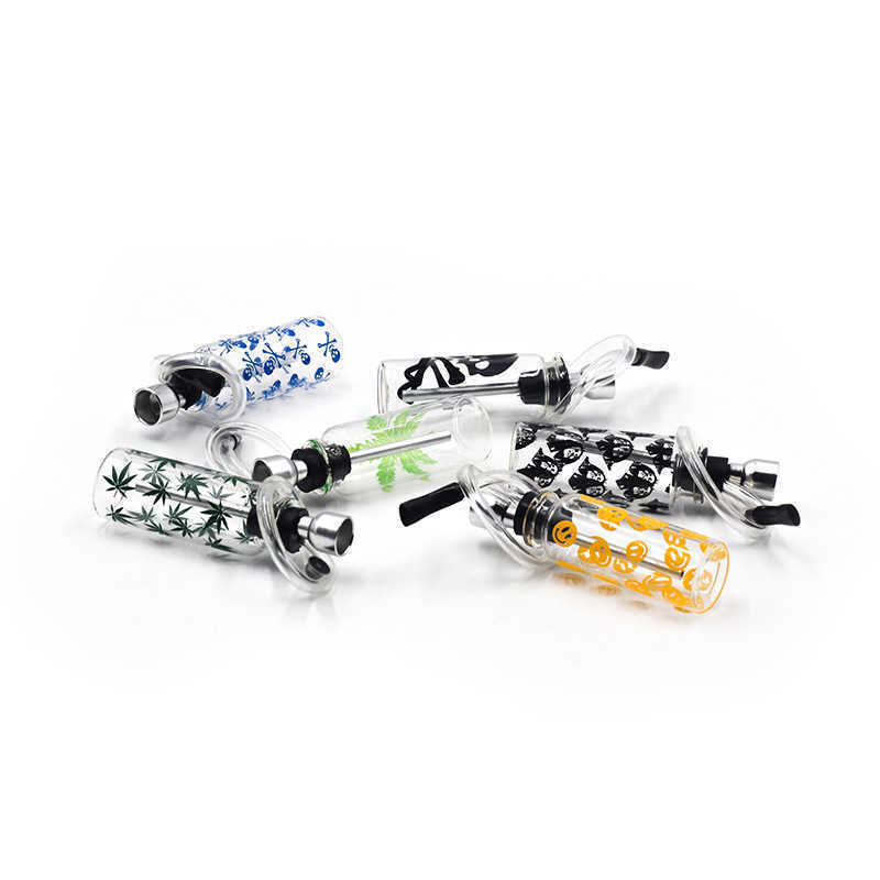 

Hookahs Decal Glass Oil Burner Bubbler with Glass Bowl Water Bongs Thick Nail Bong Small Burners Pipes Mini Wax Dabber Dab Rig