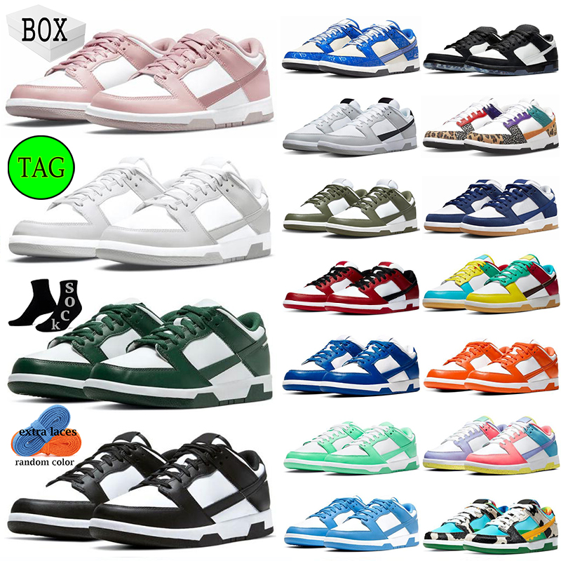 With box men women running shoes Sb low Medium Olive Panda Syracuse Team Green Triple Pink Easter Sport trainer Flat sneakers