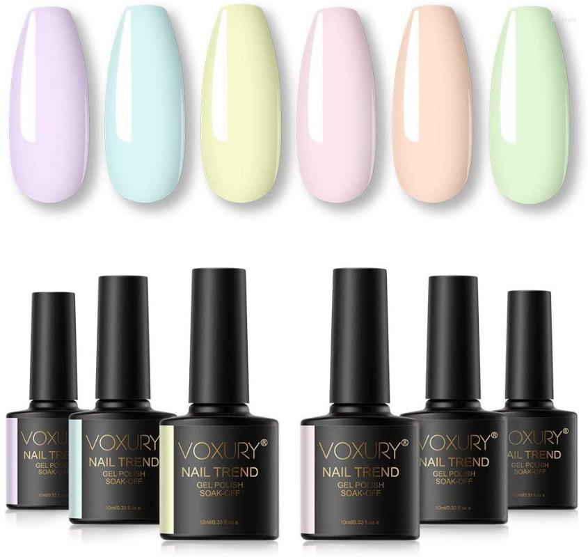 

Nail Art Kits VOXURY Gel Polish Set Semi Permanent Varnishes Need Base Top For Soak Off UV Clearance Discount