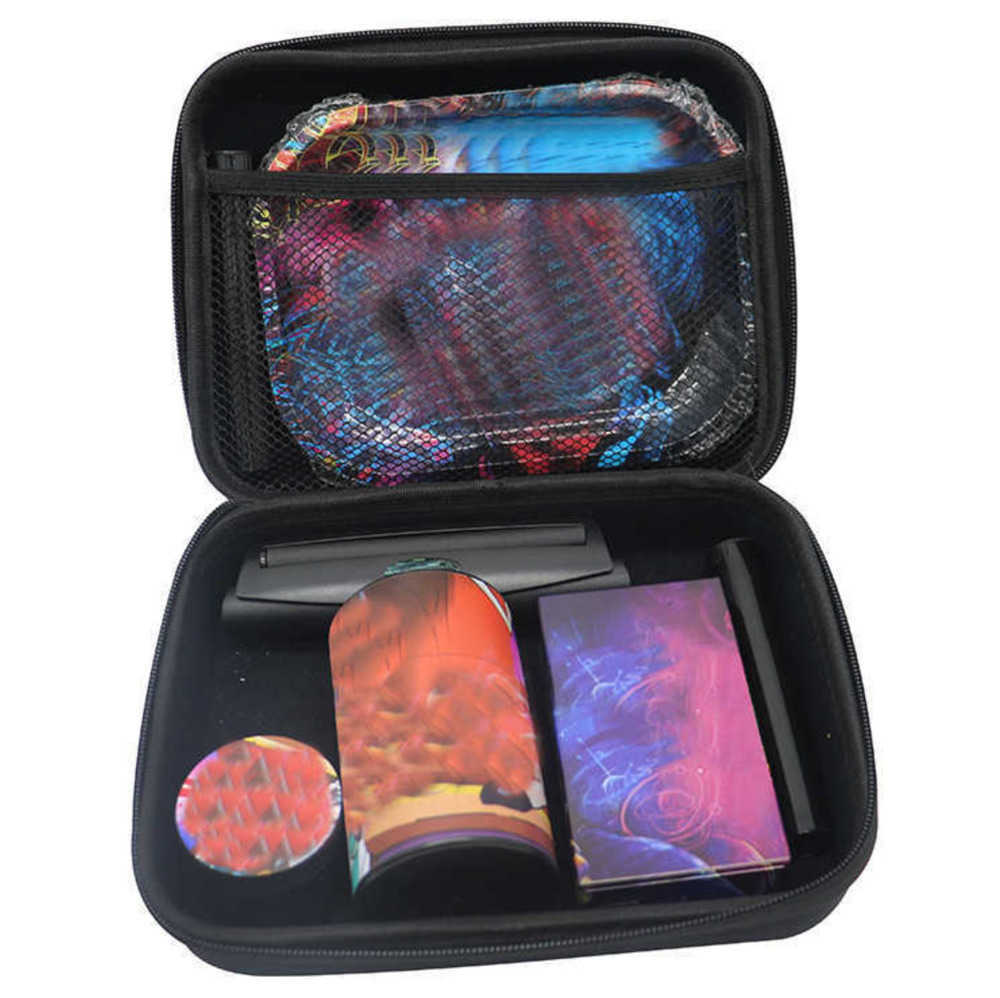 

Hookahs Mini Smoke Kits Include Rolling Tray Grinder Smokeing Sets Creative Smoking Pipe Set With Cigarette Case Herb Tobacco Pipe