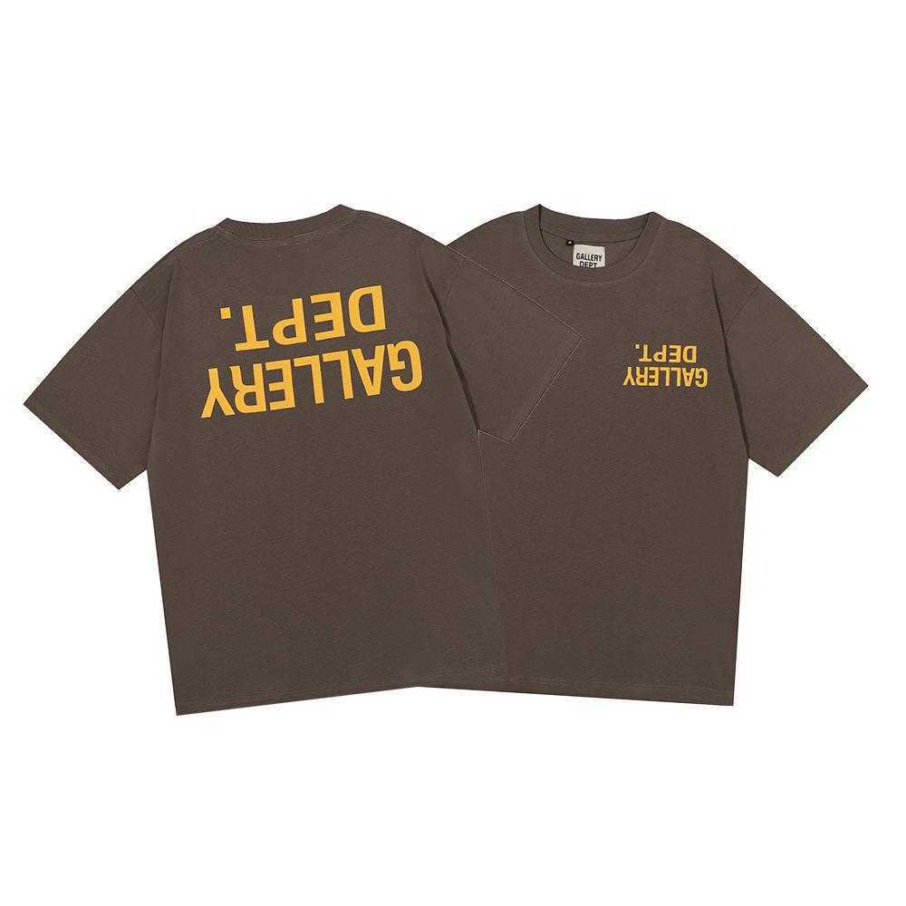 

Men T-shirt Unisex Gall Dep Cotton Fashion Designer Casual Star Men' Brand High Street Los Angeles Inverted Design Short Sleeve Round Neck HNE8, Brown