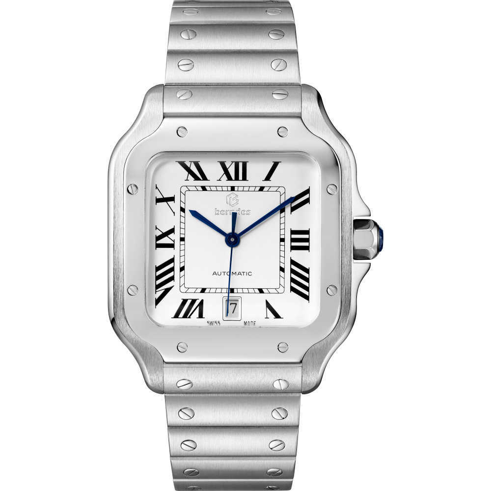 

Business Automatic Lovers Watch Made of premium stainless steel Baked blue watch needle Sapphire lens deep waterproof fashion giftoringnal suit attached, Colour 1