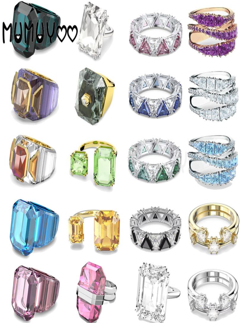 

Swa Fashion Rings Jewelry High Quality Charms Spiral Series Austrian Crystal Romantic Gift for Women With 2207166127139