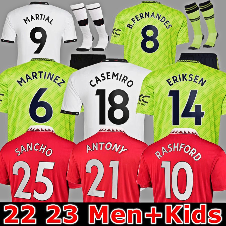 

22 23 SANCHO soccer jerseys Fans Player ANTONY ERIKSEN B.FERNANDES MANS UTDS RASHFORD football shirt 2022 2023 men kids CASEMIRO Elanga VARANE MAGUIRE 1122, 22 23 home aldult player