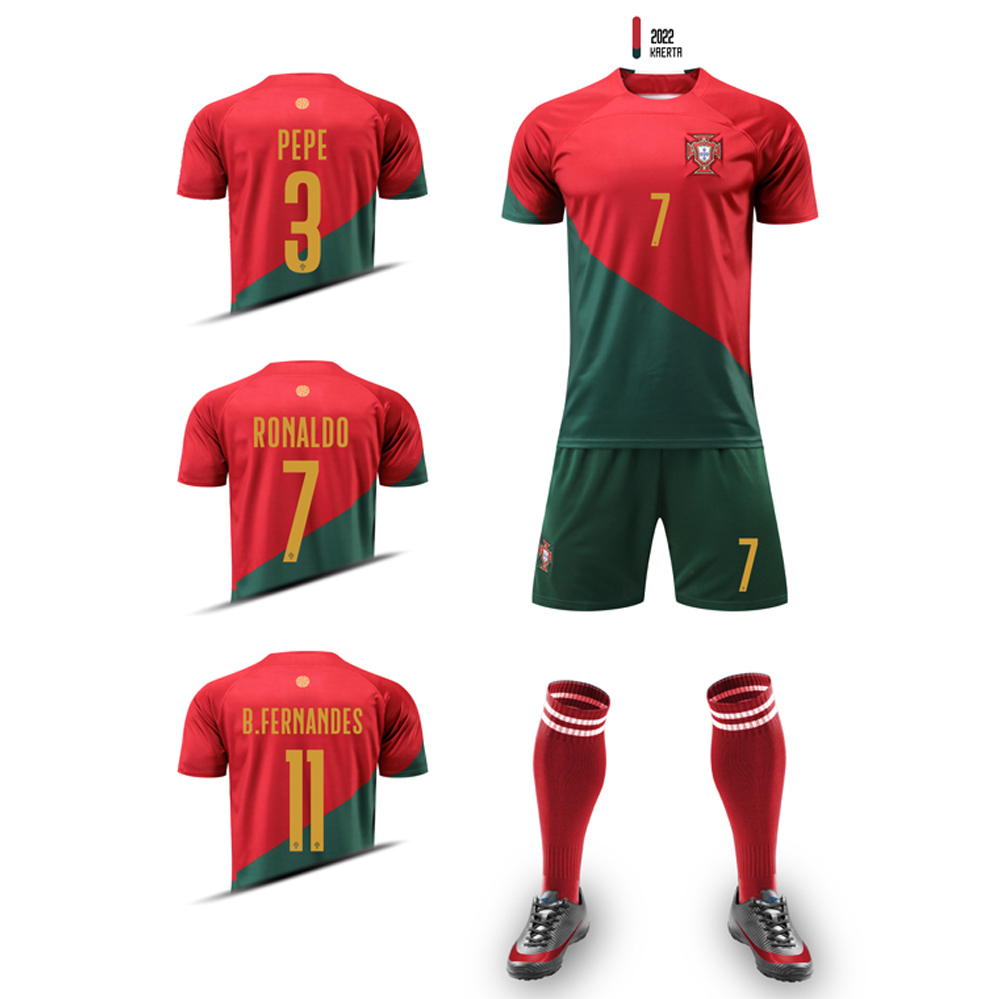 

2022 Portuguese Soccer Jerseys JOAO FELIX RUBEN NEVES BRUNO DIOGO PORTUGIESER football shirt 22 23 FERNANDES National Team Men Kids, 13 kids+adult suit
