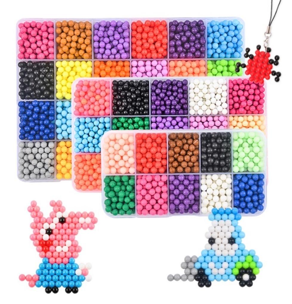 

11400pcs Water Sticky Beads Toy DIY Magic Hand Making 3D Puzzle For Kids Children Spell Replenish 776 Y2