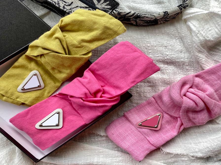 

Elastic Yoga Hair Bands New Triangle Wide Lady Hairband Classic Solid Color Sport Headband for Mountaineering, Without box