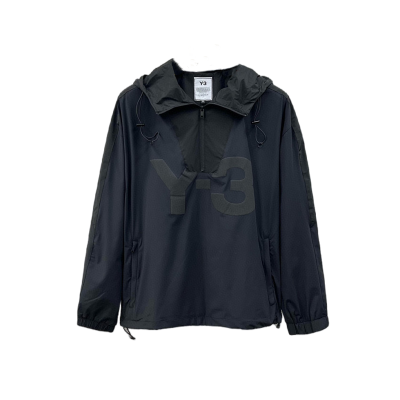 

Men Jacket y3 Zipper Hooded Pullover Light Windproof Outdoor windbreakers Black Long Sleeve Outdoor Loose