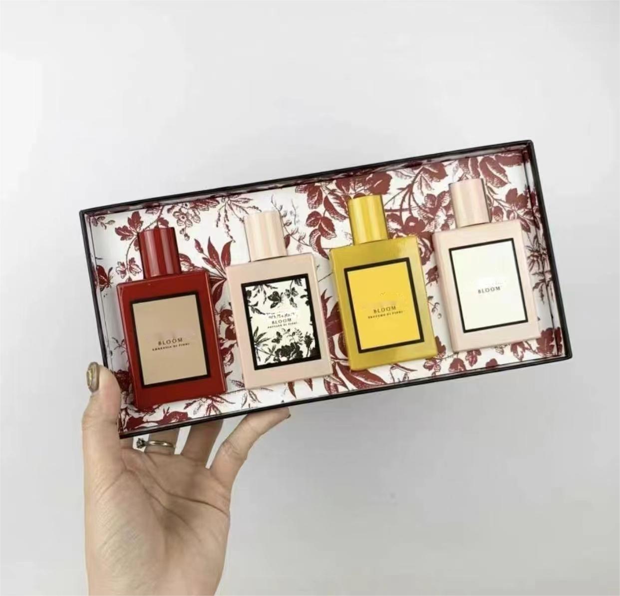 Perfume for girls glass bottle spray flowers feast bloom women strong set 30mlx4-image-817837848