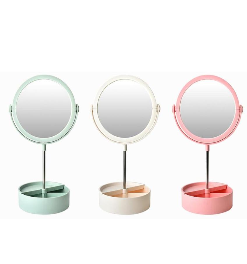 

Bathroom Storage Organization Makeup Organizer With Mirror Jewelry Box Dressing Table Cosmetic Ring Lipstick Rack Necklace Displ