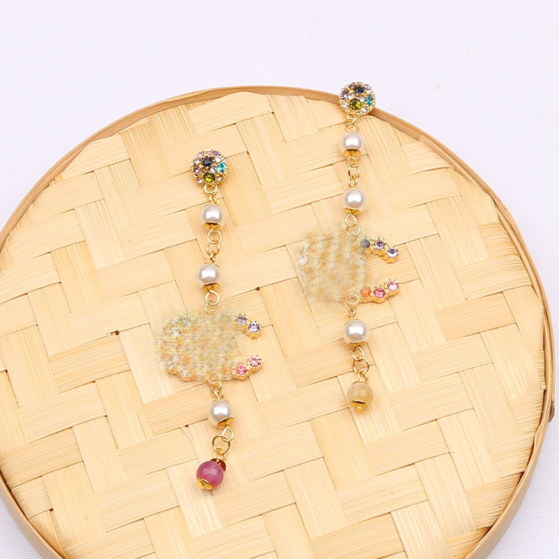 

18K Gold Plated Luxury Brand Designers Double Letters Stud Dangle Hoop Geometric Famous Women Long Eardrop Crystal Rhinestone Chain Earring Wedding Jewerlry Gifts