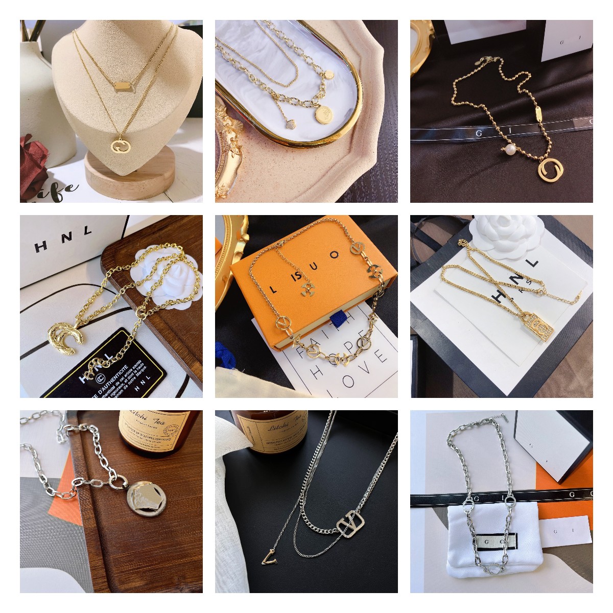 

Exquisite Luxury Pendant Necklace Selected Fashion Premium Necklace 18k Gold Plated Long Chain Charming Designer Jewelry Party Festival Accessories Couple Gift