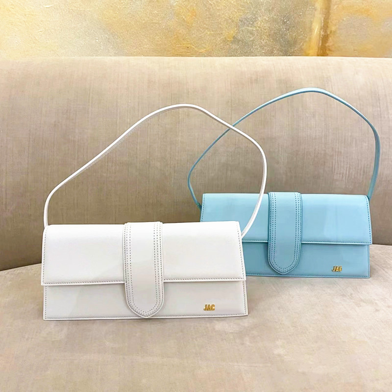 

The new Luxury large underarm shoulder Bags jacquem Le Bambino envelope tote clutch satchel womens mens Genuine Leather Crossbody Designer handbags with strap Bag, Carton
