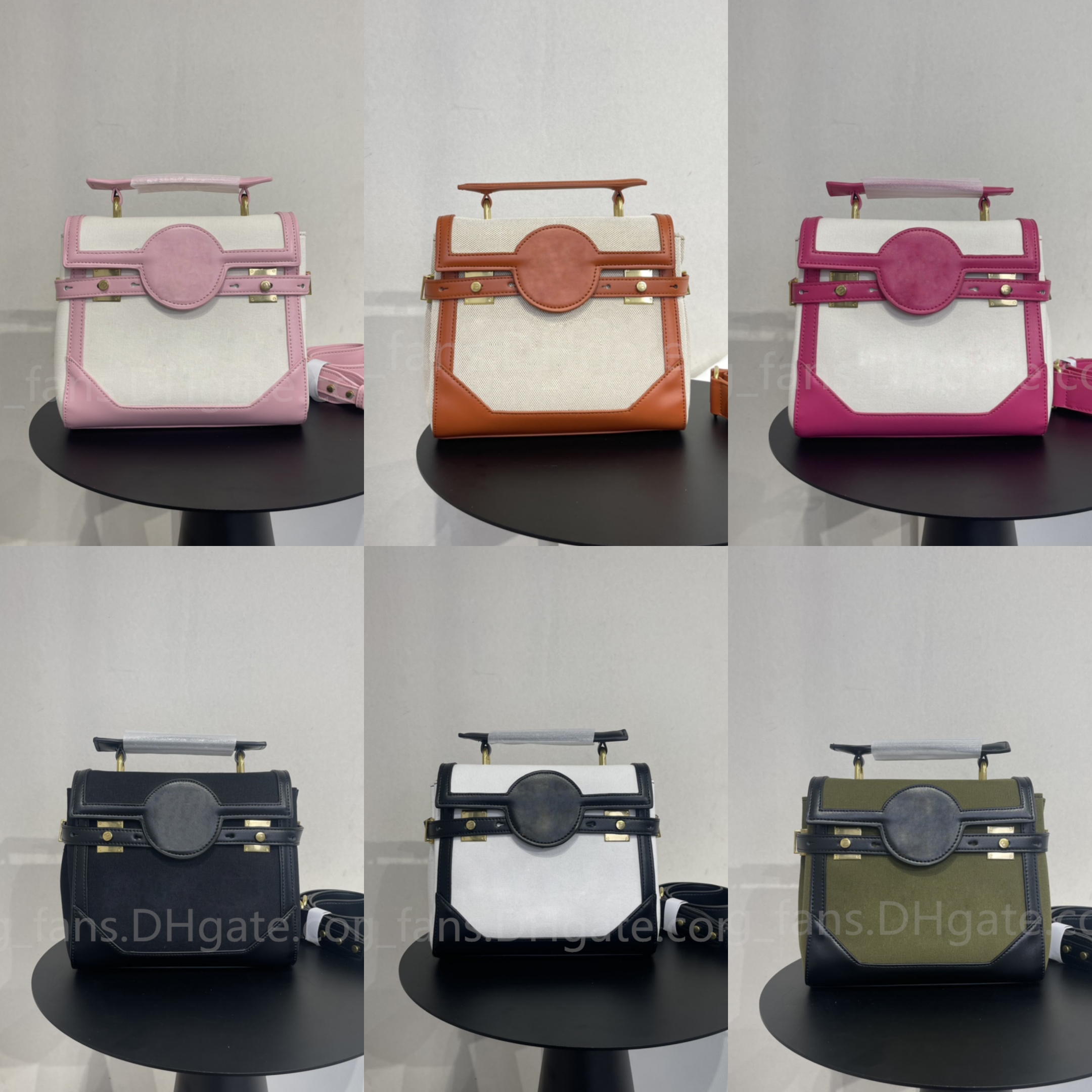 

Fashion Designer Handbags for Women Messenger Bags Square Crossbady Bag 23x20x10cm 6Colors, #6 rose pink-white